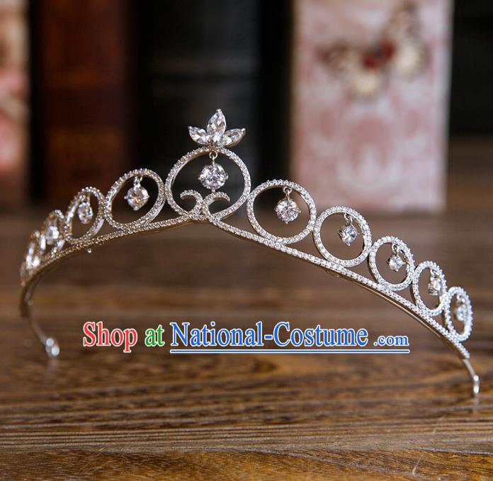 Top Grade Handmade Classical Hair Accessories Baroque Style Princess Hair Clasp Crystal Royal Crown Headwear for Women