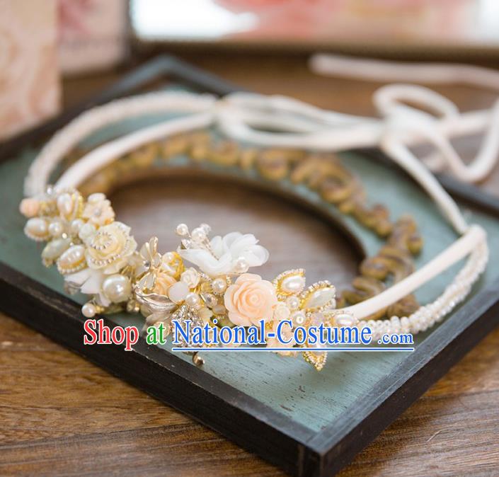 Chinese Handmade Classical Hair Accessories Pearl Flowers Hair Clasp, China Wedding Headband Headwear for Women