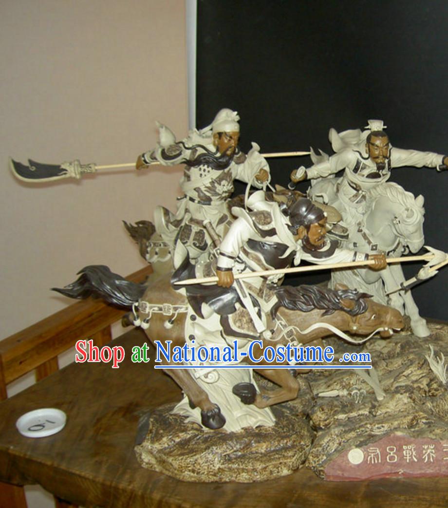 Top San Ying Zhan Lv Bu Shiwan Ceramics Arts - Heroes