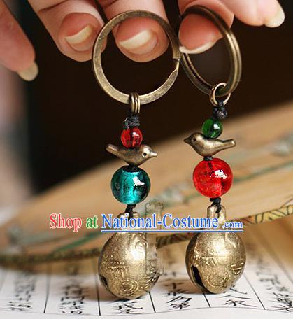 Chinese Handmade Classical Accessories Hanfu Bells Key Ring for Women for Men