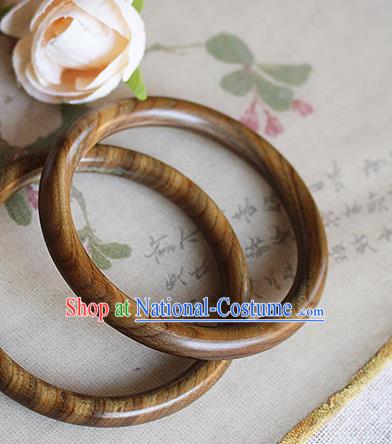 Chinese Handmade Classical Accessories Sandalwood Bracelet, China Hanfu Bangle for Women