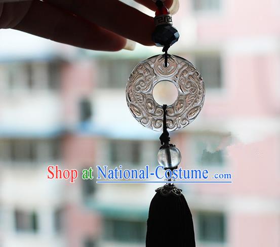 Chinese Handmade Classical Accessories Jade Tassel Palace Taeniasis, China Hanfu Waist Pendant Headwear for Women for Men