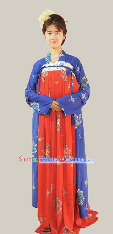 Traditional Chinese Tang Dynasty Young Lady Costumes Ancient Princess Slip Skirts for Women