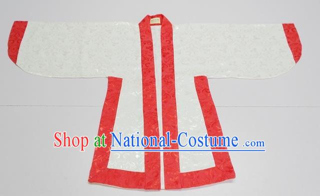 Traditional Chinese Han Dynasty Scholar Costumes Red Edge Blouse for Kids