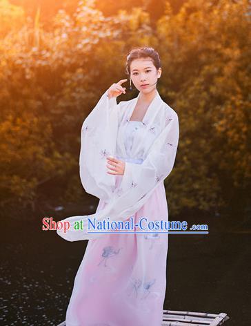 Traditional Chinese Ancient Palace Lady Costume, Asian China Tang Dynasty Princess Embroidered Dress for Women