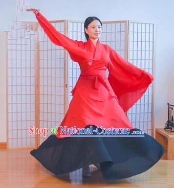 Traditional Chinese Ancient Young Lady Wedding Costume Complete Set, Asian China Han Dynasty Princess Embroidered Red Clothing for Women