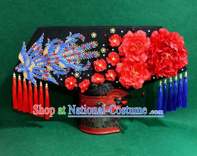 Traditional Handmade Chinese Ancient Classical Hair Accessories Bride Wedding Barrettes Empress Phoenix Coronet Hairpins