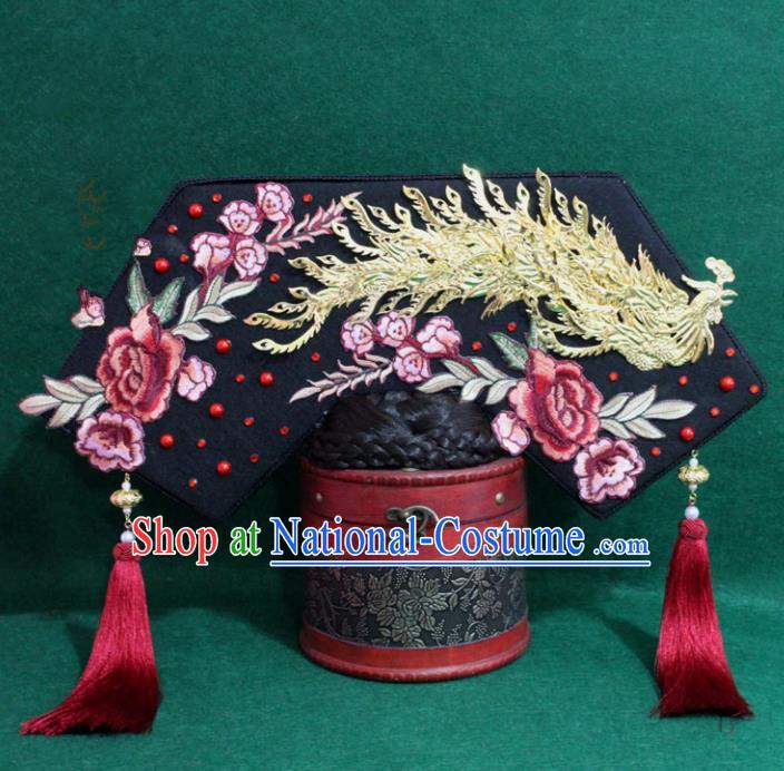 Traditional Handmade Chinese Ancient Classical Hair Accessories Bride Wedding Barrettes Empress Phoenix Coronet Hairpins