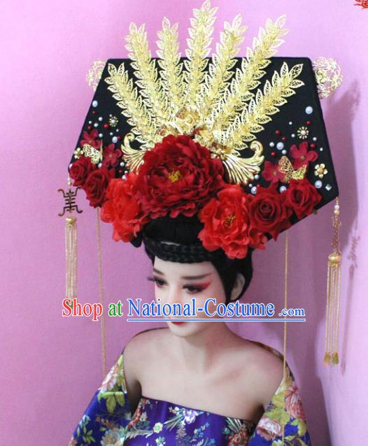 Traditional Handmade Chinese Ancient Classical Hair Accessories Bride Wedding Barrettes Empress Phoenix Coronet Hairpins