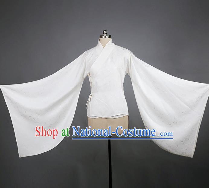 Traditional Chinese Ancient Hanfu Costume White Blouse, Asian China Han Dynasty Princess Underpants Clothing for Women