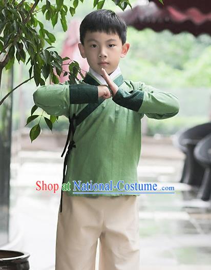 Traditional Chinese Ancient Children Hanfu Costume, Asian China Han Dynasty Swordsman Clothing for Kids