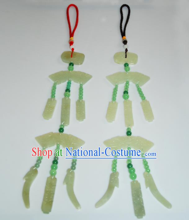 Traditional Handmade Chinese Accessories Tang Dynasty Empress Tassel Jade Pendant for Women