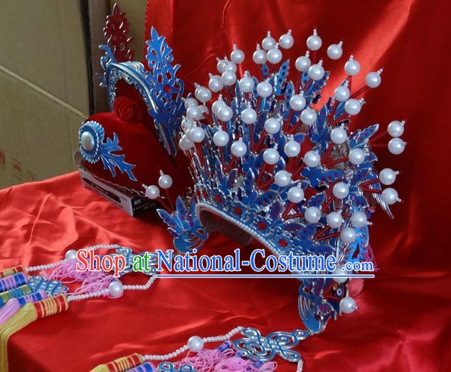 Traditional China Beijing Opera Costume Gifted Scholar Embroidered Robe and Hat Ancient Chinese Peking Opera props