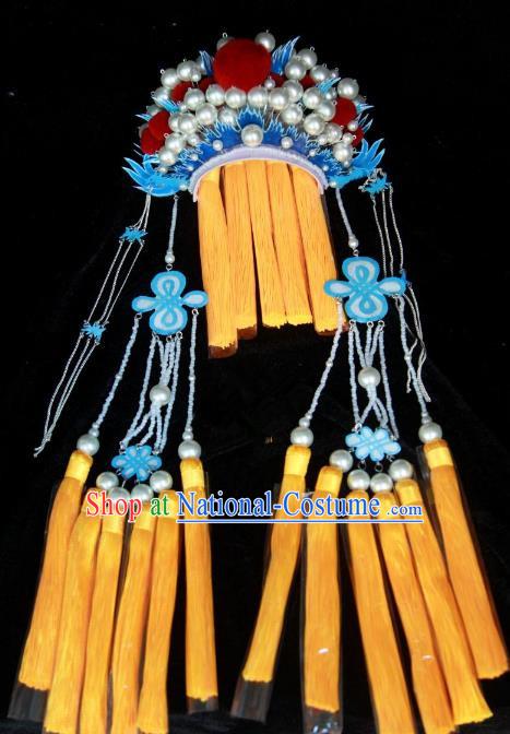 Traditional Handmade Chinese Ming Dynasty Hair Accessories Tassel Phoenix Coronet, China Ancient Palace Lady Wedding Headwear