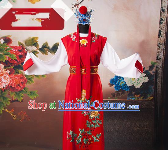 Traditional Chinese Classical Peking Opera Young Men Costume Embroidered Robe, China Beijing Opera Niche Clothing for Men