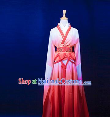 Traditional Chinese Tang Dynasty Young Lady Costume, China Ancient Princess Embroidered Fairy Pink Dress Clothing for Women