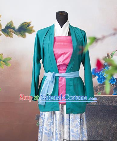 Traditional Ancient Chinese Swordswoman Costume, Asian Chinese Ming Dynasty Young Lady Clothing for Women