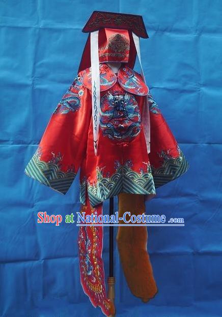 Traditional Chinese Peking Opera Imperial Bodyguard Costume Embroidered Robe, China Ancient Beijing Opera General Gwanbok for Men