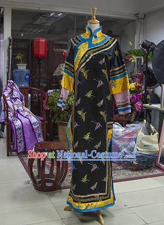 Traditional Ancient Chinese Manchu Palace Lady Costume, Asian Chinese Qing Dynasty Empress Dowager Dress Clothing for Women