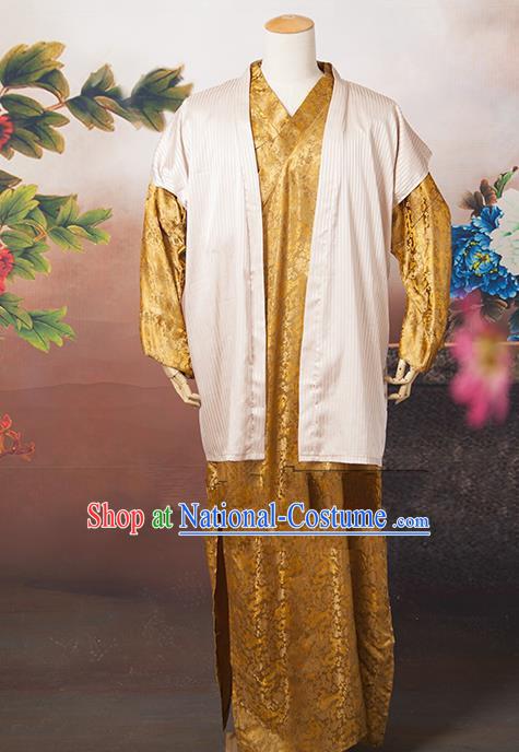 Traditional Ancient Chinese Swordsman Costume, Asian Chinese Ming Dynasty Kawaler Clothing for Men