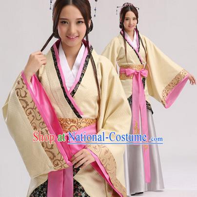 Traditional Chinese Ancient Palace Lady Costume, Asian China Han Dynasty Princess Embroidered Clothing for Women