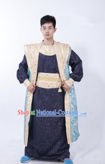 Traditional Ancient Chinese Prime Minister Costume, Asian Chinese Tang Dynasty Chancellor Clothing for Men