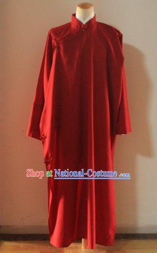 Traditional Ancient Chinese Republic of China Costume Long Robe, Asian Chinese Silk Cross Talk Clothing for Men