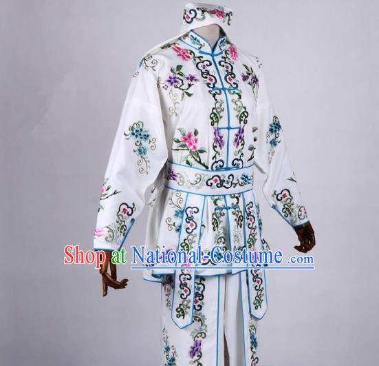 Traditional China Beijing Opera Niche Costume Gifted Scholar Embroidered Robe and Headwear Ancient Chinese Peking Opera Embroidery Clothing