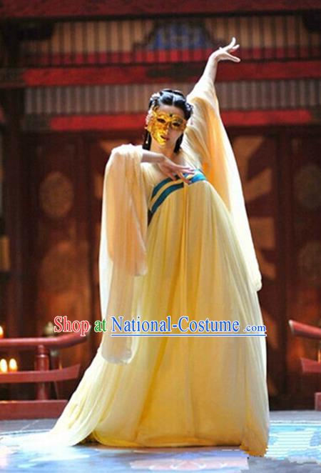 Traditional Ancient Chinese Tang Dynasty Consort Yang Dance Costume, Elegant Hanfu Clothing Chinese Palace Lady Dress Clothing for Women