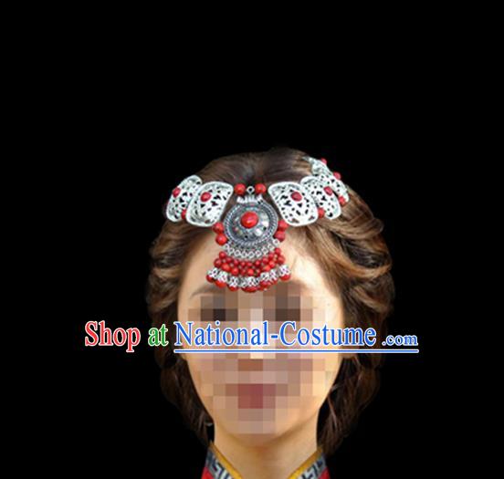 Traditional Chinese Mongol Nationality Hair Accessories, Mongols Female Folk Dance Ethnic Headband, Chinese Mongolian Minority Nationality Headwear for Women