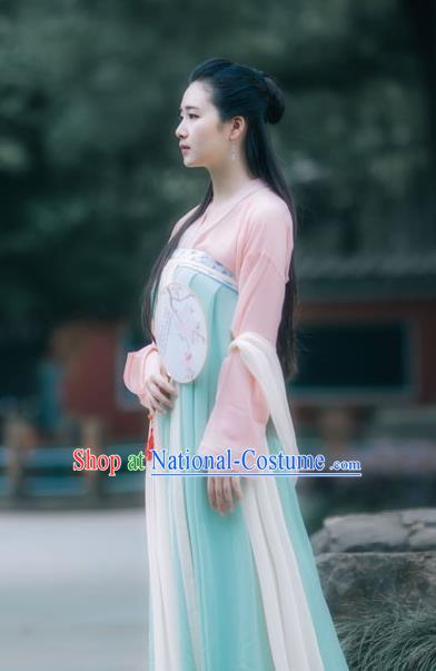 Traditional Ancient Chinese Tang Dynasty Imperial Princess Costume, Elegant Hanfu Clothing Chinese Fairy Palace Lady Dress Clothing