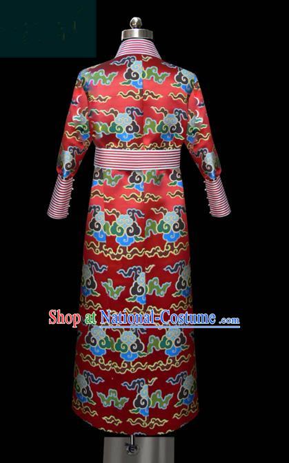 Traditional Chinese Mongol Nationality Dance Costume Mongols Folk Dance Robe Mongolian Minority  Costume and headwear