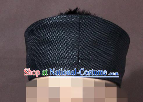 Traditional Chinese Beijing Opera Wu Dang Taoist Black Hats Headband for Men