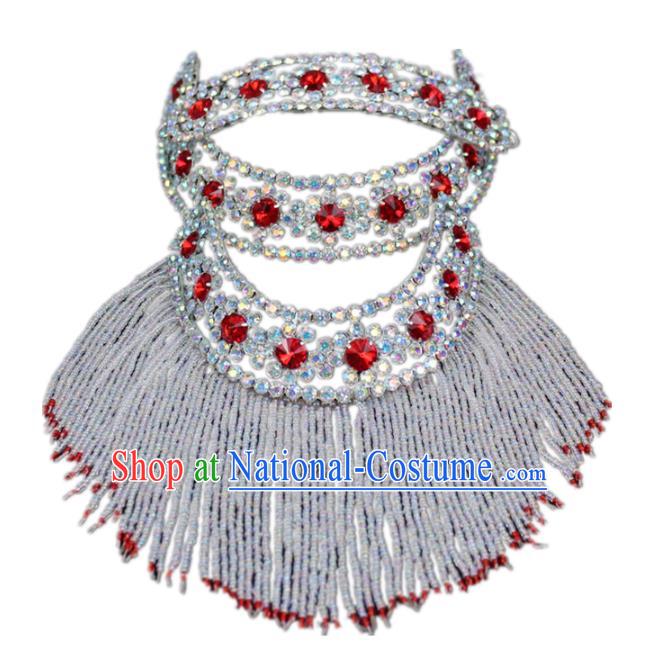 Traditional China Beijing Opera Actress Hair Accessories Head-Ornaments, Chinese Peking Opera Diva Crystal Headwear