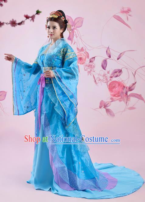 Traditional Chinese Ancient Imperial Consort Costume, China Tang Dynasty Palace Lady Embroidered Clothing for Women