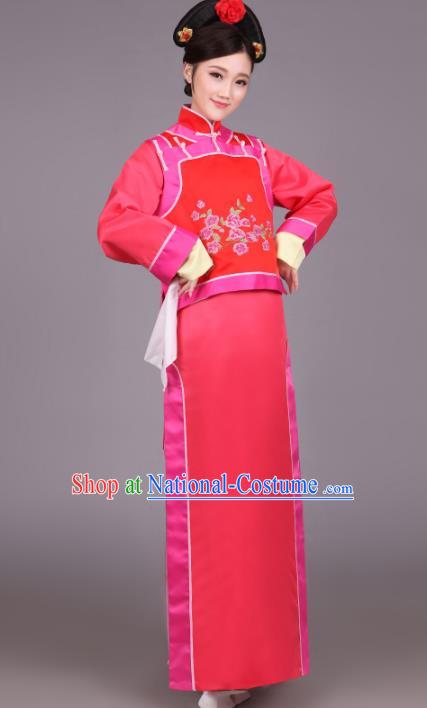 Traditional Chinese Ancient Manchu Imperial Princess Costume, China Qing Dynasty Palace Lady Clothing for Women