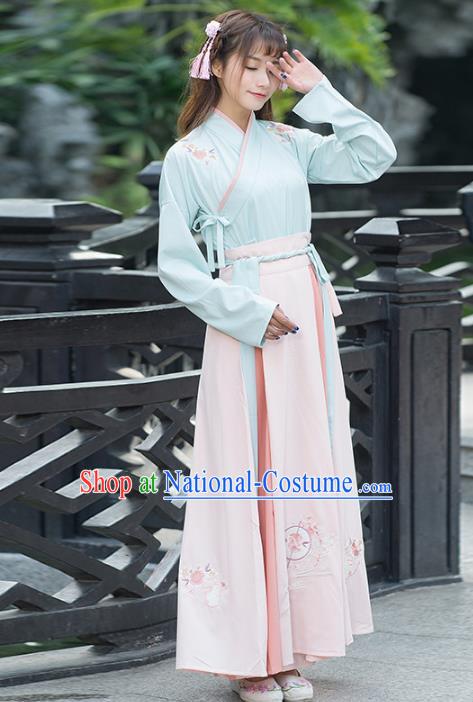 Traditional Chinese Ancient Palace Lady Costume, China Han Dynasty Princess Embroidered Clothing for Women