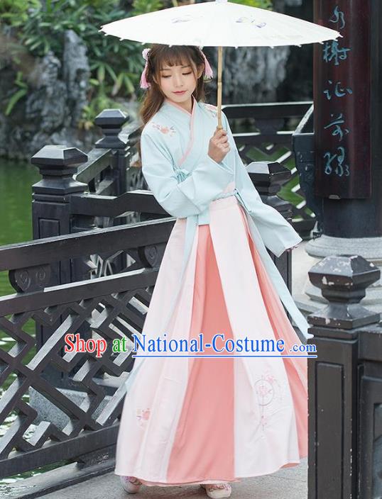 Traditional Ancient Chinese Young Women Cheongsam Dress Republic of China Tangsuit Stand Collar Blouse Dress Tang Suit Clothing