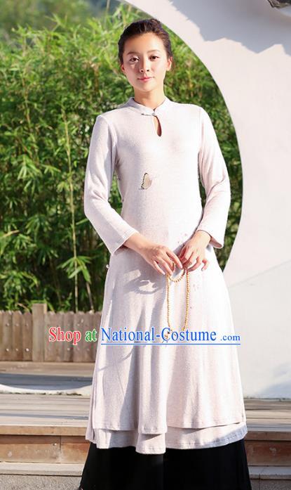 Traditional Chinese National Costume Hanfu Stand Collar Qipao Dress, China Tang Suit Cheongsam for Women