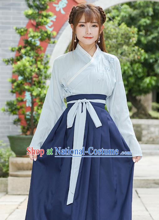 Traditional Ancient Chinese Young Women Cheongsam Dress Republic of China Tangsuit Stand Collar Blouse Dress Tang Suit Clothing