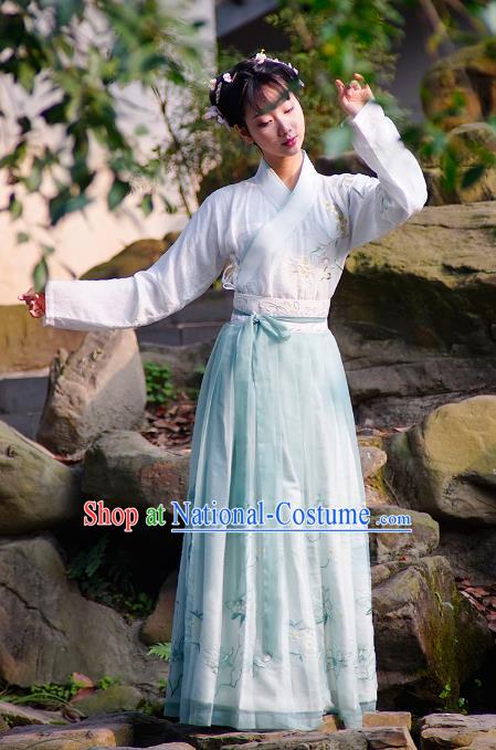 Traditional Chinese Ancient Nobility Lady Costume, China Ming Dynasty Princess Embroidered Clothing for Women