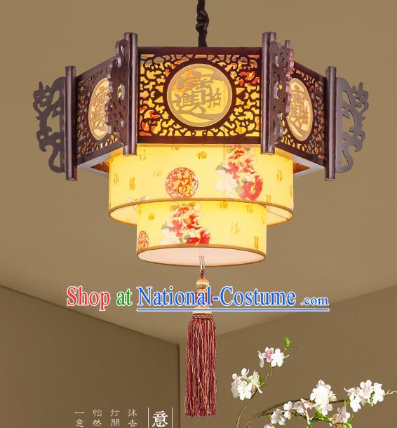 Traditional Chinese Handmade Wood Lantern Palace Lantern China Ceiling Palace Lamp