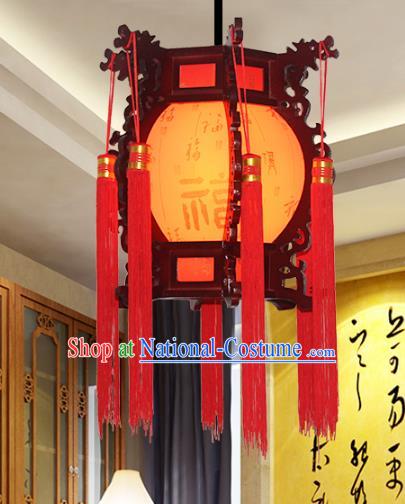 Traditional Chinese Handmade Wood Printing Lantern Classical Palace Lantern China Ceiling Palace Lamp