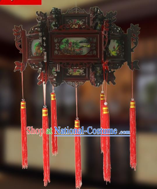 Traditional Chinese Handmade Lotus Lantern Classical Palace Lantern China Wood Carving Ceiling Palace Lamp