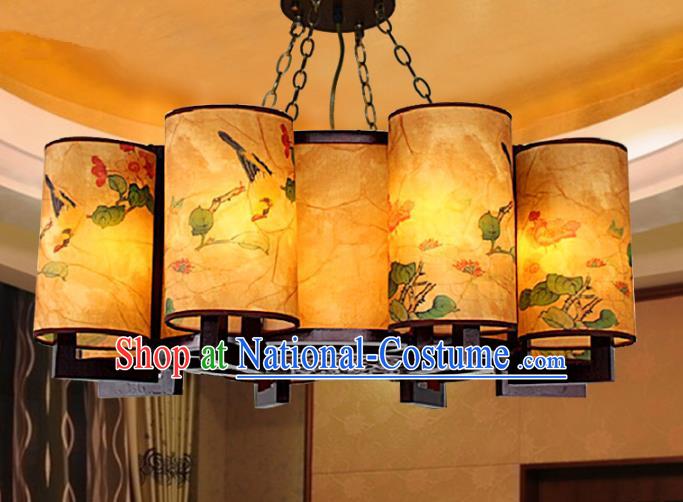 Traditional Chinese Handmade Sheepskin Lantern Classical Palace Lantern China Ceiling Palace Lamp