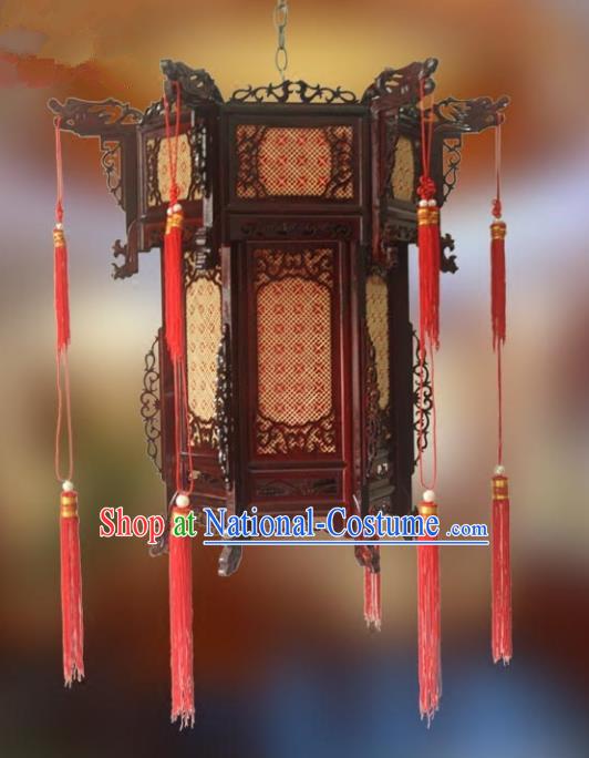 Traditional Chinese Handmade Woodcarving Ceiling Lantern Classical Palace Lantern China Palace Lamp