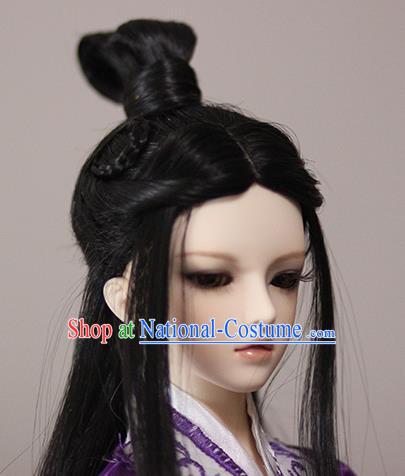 Traditional Handmade Chinese Ancient Tang Dynasty Nobility Childe Hair Accessories Wig Sheath for Men