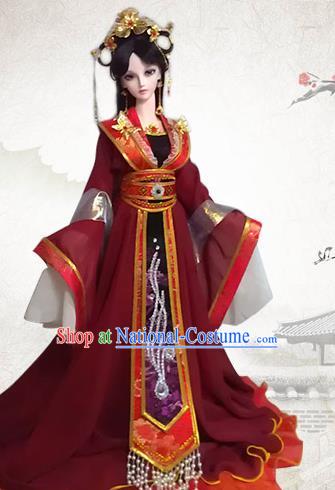 Traditional Chinese Han Dynasty Imperial Concubine Costume Ancient Fairy Embroidered Hanfu Clothing for Women