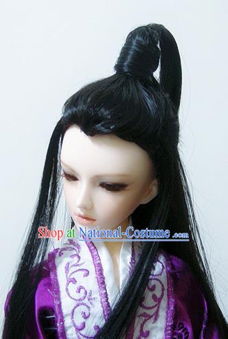 Traditional Handmade Chinese Ancient Han Dynasty Nobility Childe Hair Accessories Wig Sheath for Men