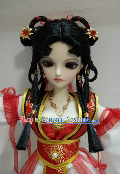 Traditional Handmade Chinese Ancient Tang Dynasty Swordswoman Hair Accessories Hairpins and Wig Sheath for Women